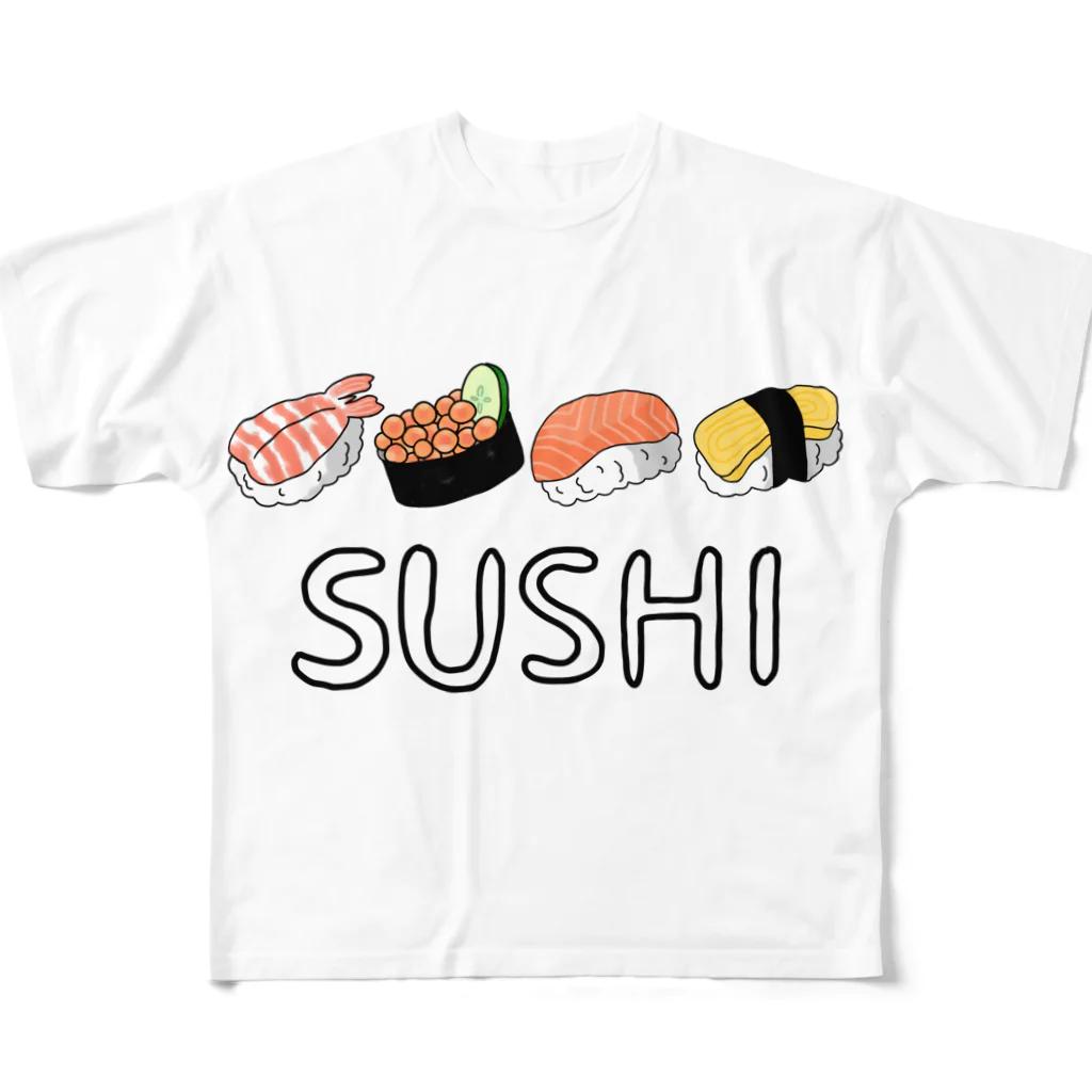 Sugar Ginger CookieのSUSHI. フルグラフィックTシャツ