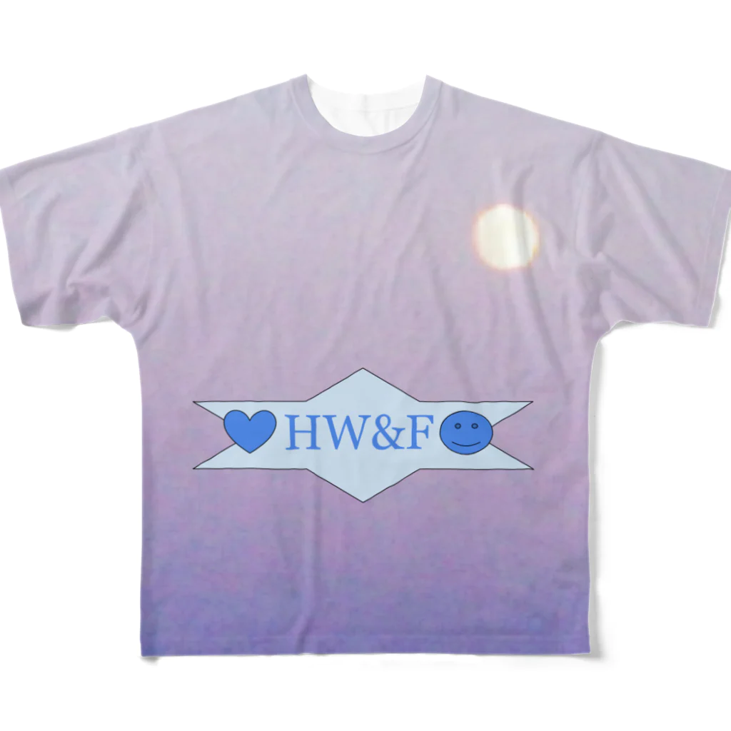 ふぃろのHW&F_エクストラスーパームーン２日前の月と共に フルグラフィックTシャツ
