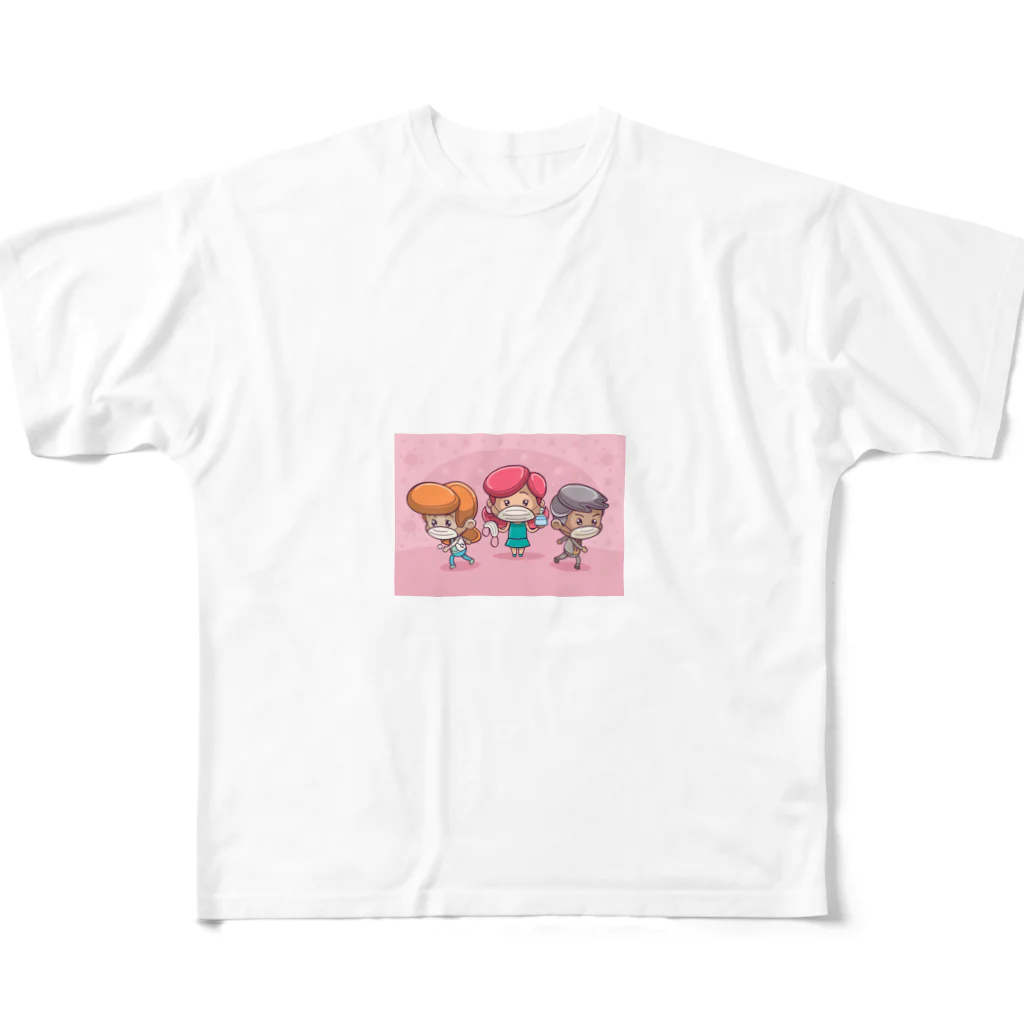 アクセルスタイルのマスク手洗い All-Over Print T-Shirt