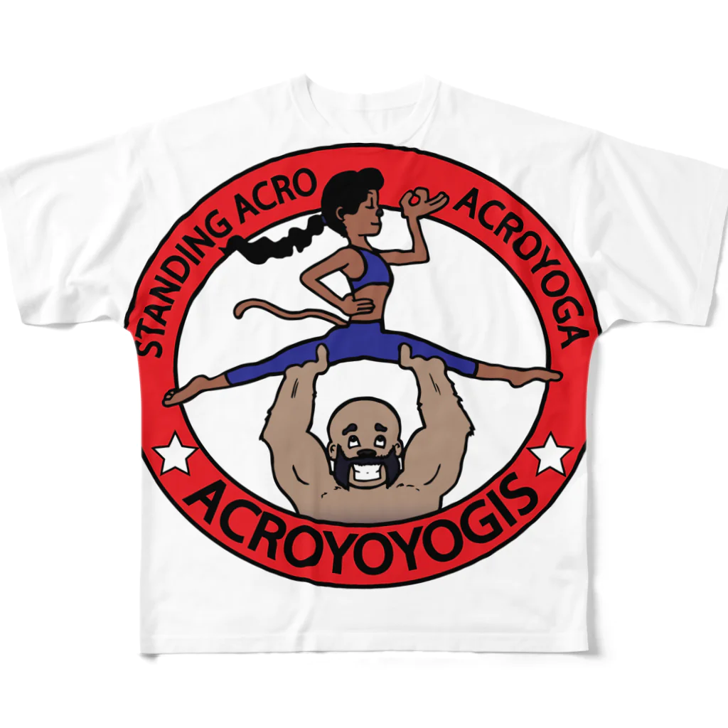 JuggernautCheerのAcroyoyogis Logo All-Over Print T-Shirt