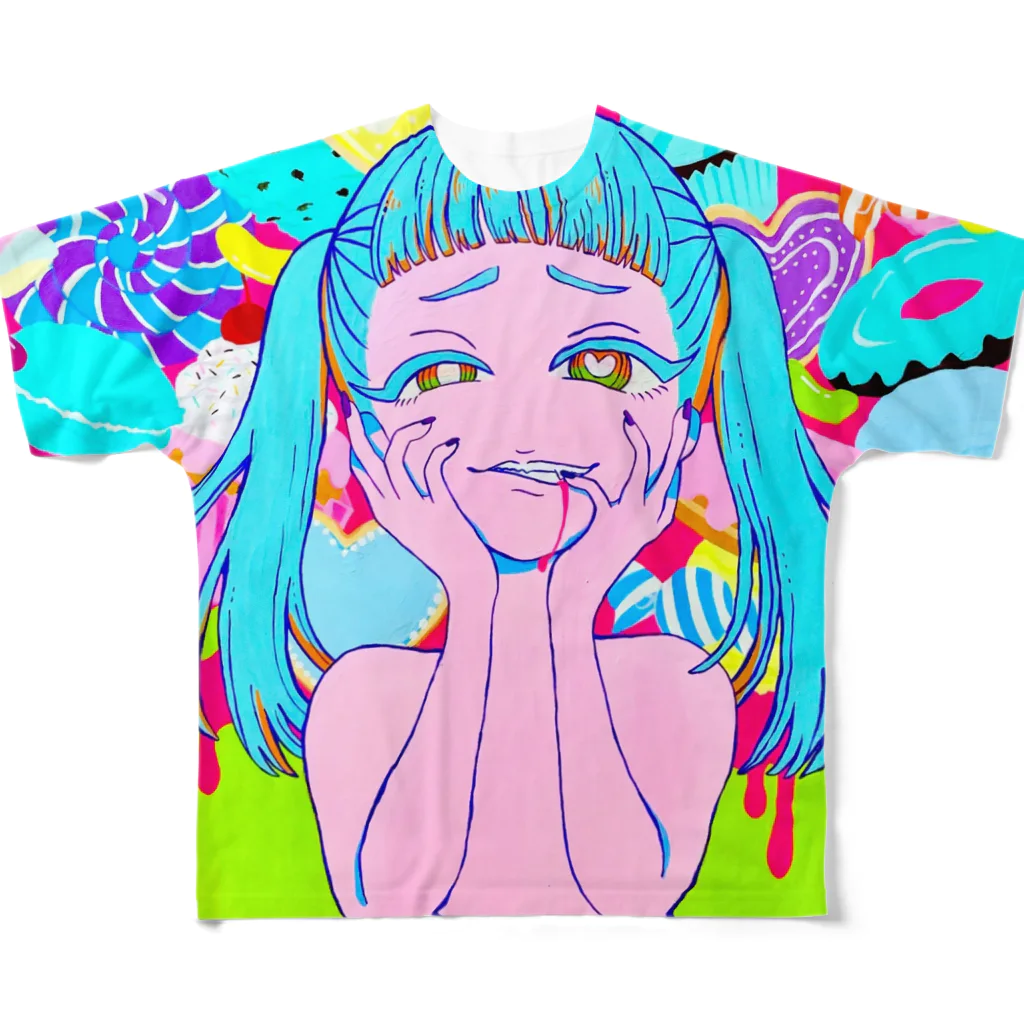 ぬとゐ＝kayoのsweets drug(XL推奨) フルグラフィックTシャツ