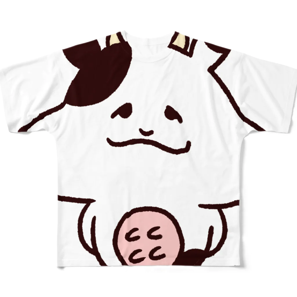 qoopii⋆̩☽⋆゜のモーちゃん All-Over Print T-Shirt