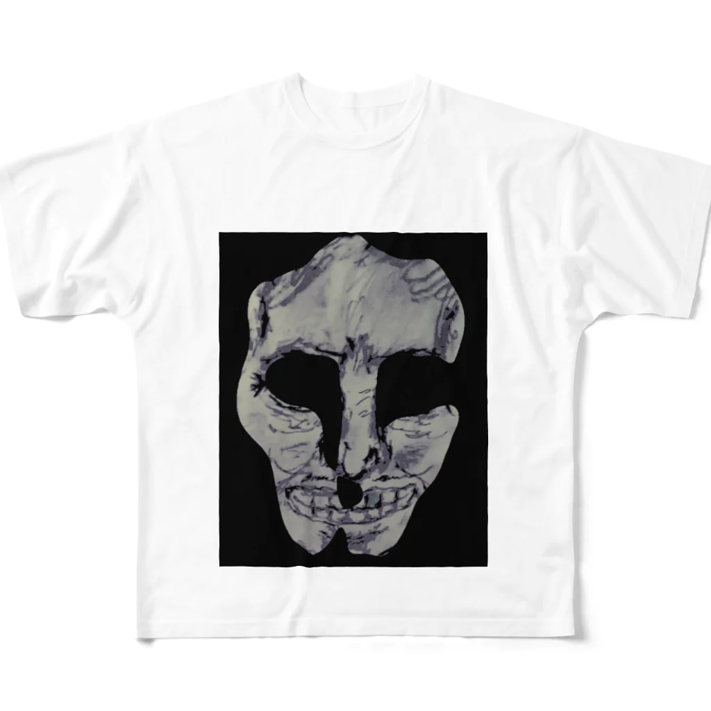 dien.m shopのドクロ All-Over Print T-Shirt