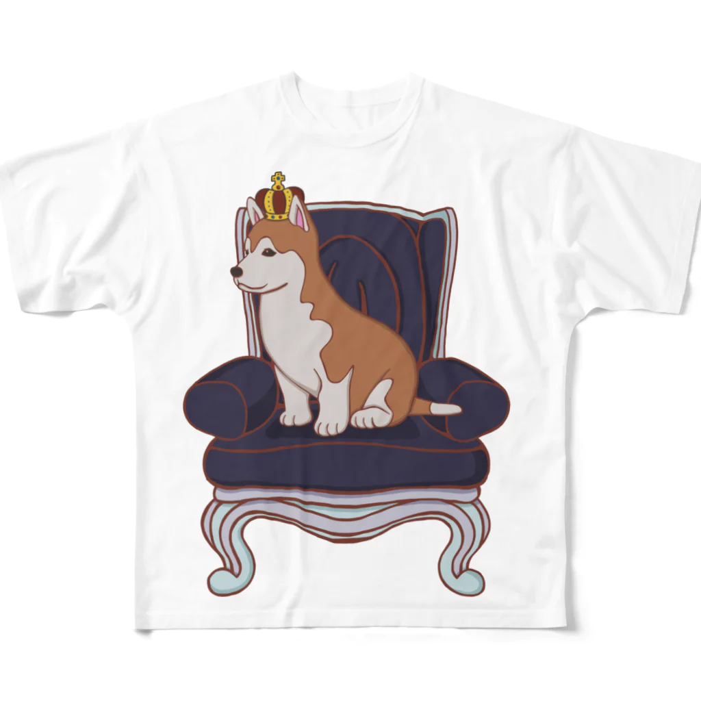 prunelleのKing Dog フルグラフィックTシャツ