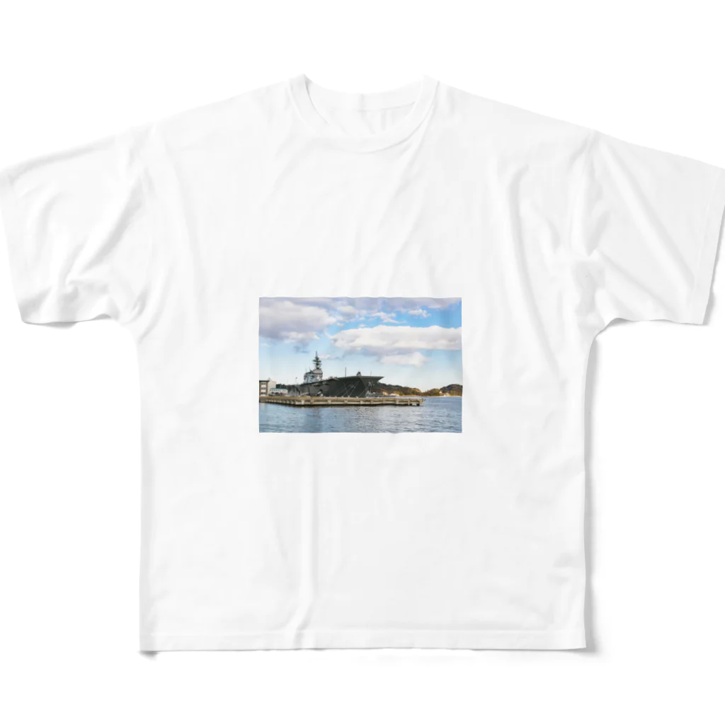 SAKURA スタイルの護衛艦「いずも」 フルグラフィックTシャツ