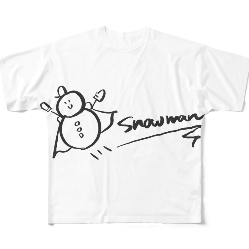 LAID_KUAのSUPER SNOW MAN フルグラフィックTシャツ