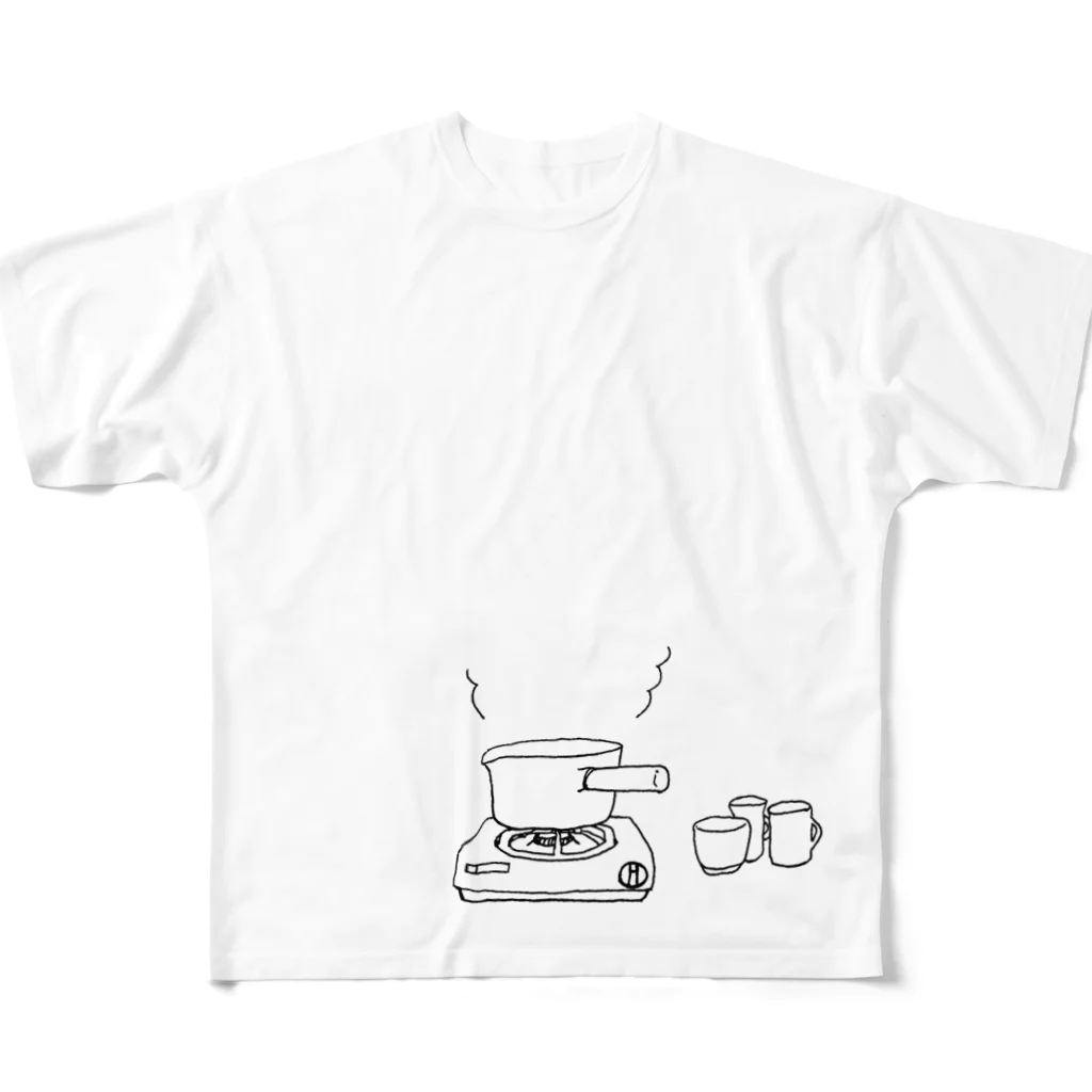 気ままに創作　よろず堂のほっとひと息 All-Over Print T-Shirt