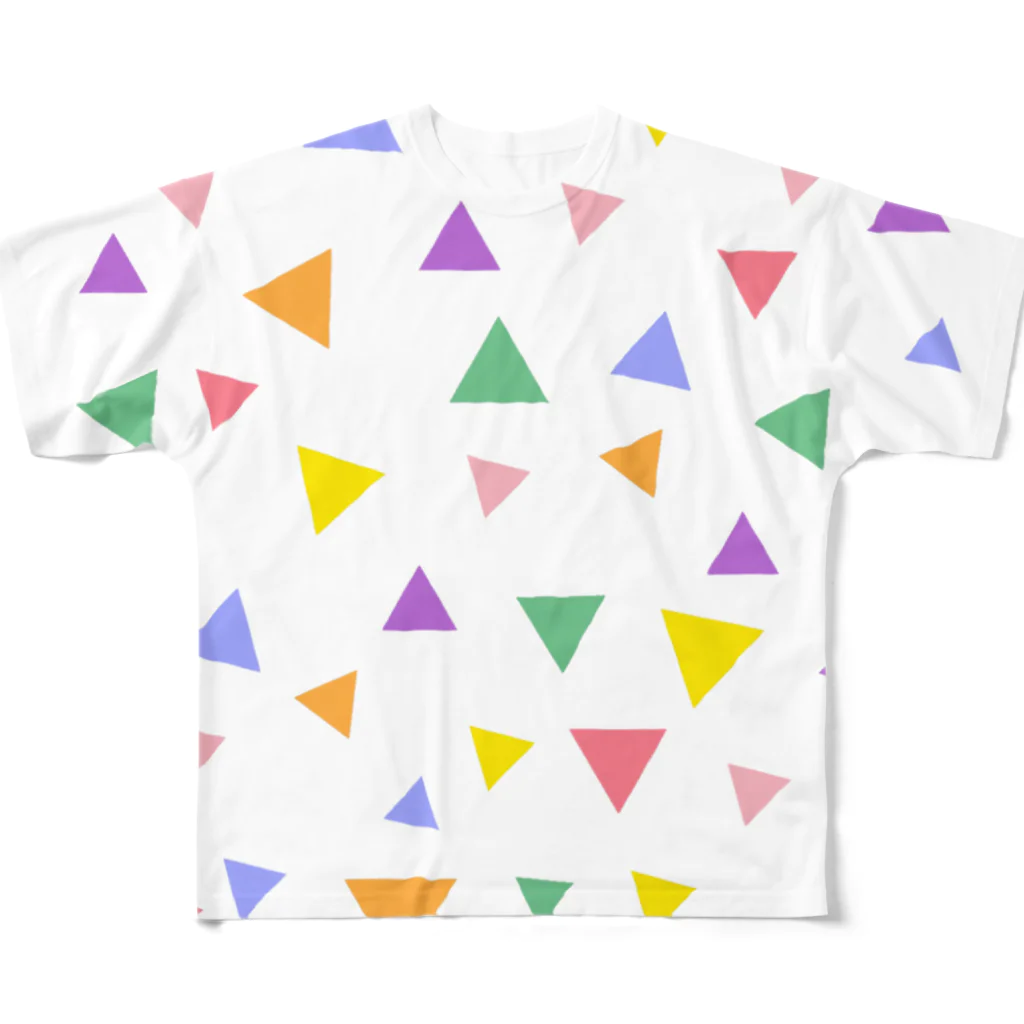 🍎デグーと服と雑貨屋さん🍏の△▷さんかくかわいい▽△三角グッズ All-Over Print T-Shirt