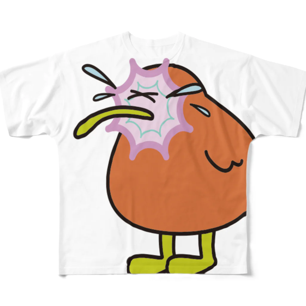 ruru-ru shopのびっくり　キーウイ　 All-Over Print T-Shirt
