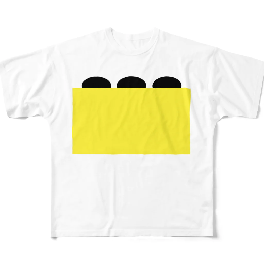 inko andの黄上の黒 All-Over Print T-Shirt