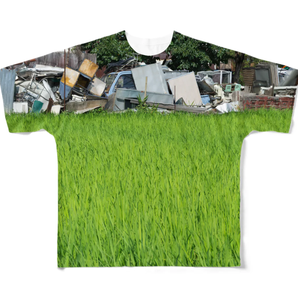 百頭たけしのjunkyard 田 フルグラフィックTシャツ