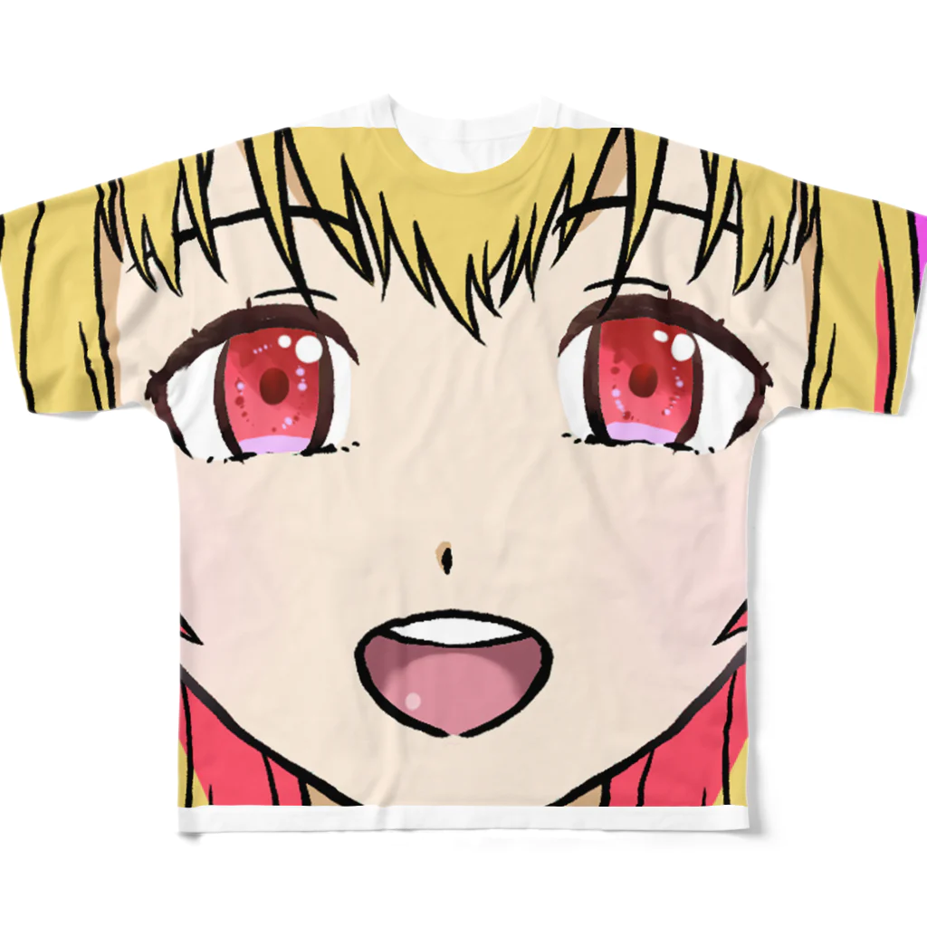 WhyDoISayのかわいい女の子 フルグラフィックTシャツ