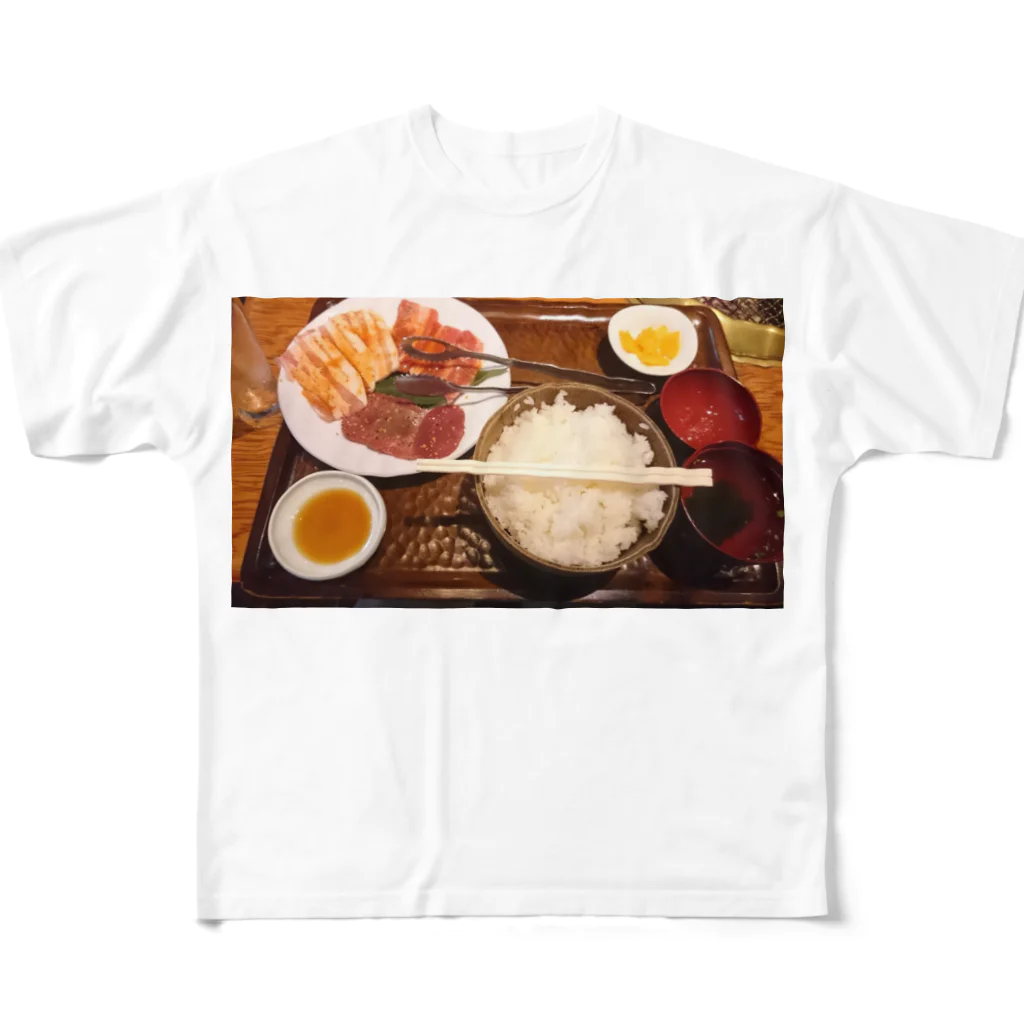 mimic28号のきっぽよ焼肉定食 フルグラフィックTシャツ
