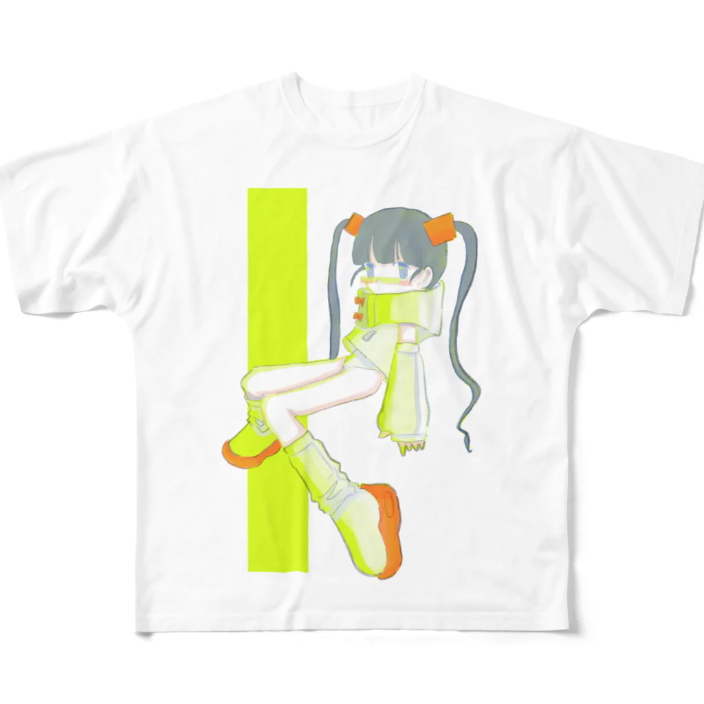 OH!スーパーアミミチャンのツインテールの子 フルグラフィックTシャツ