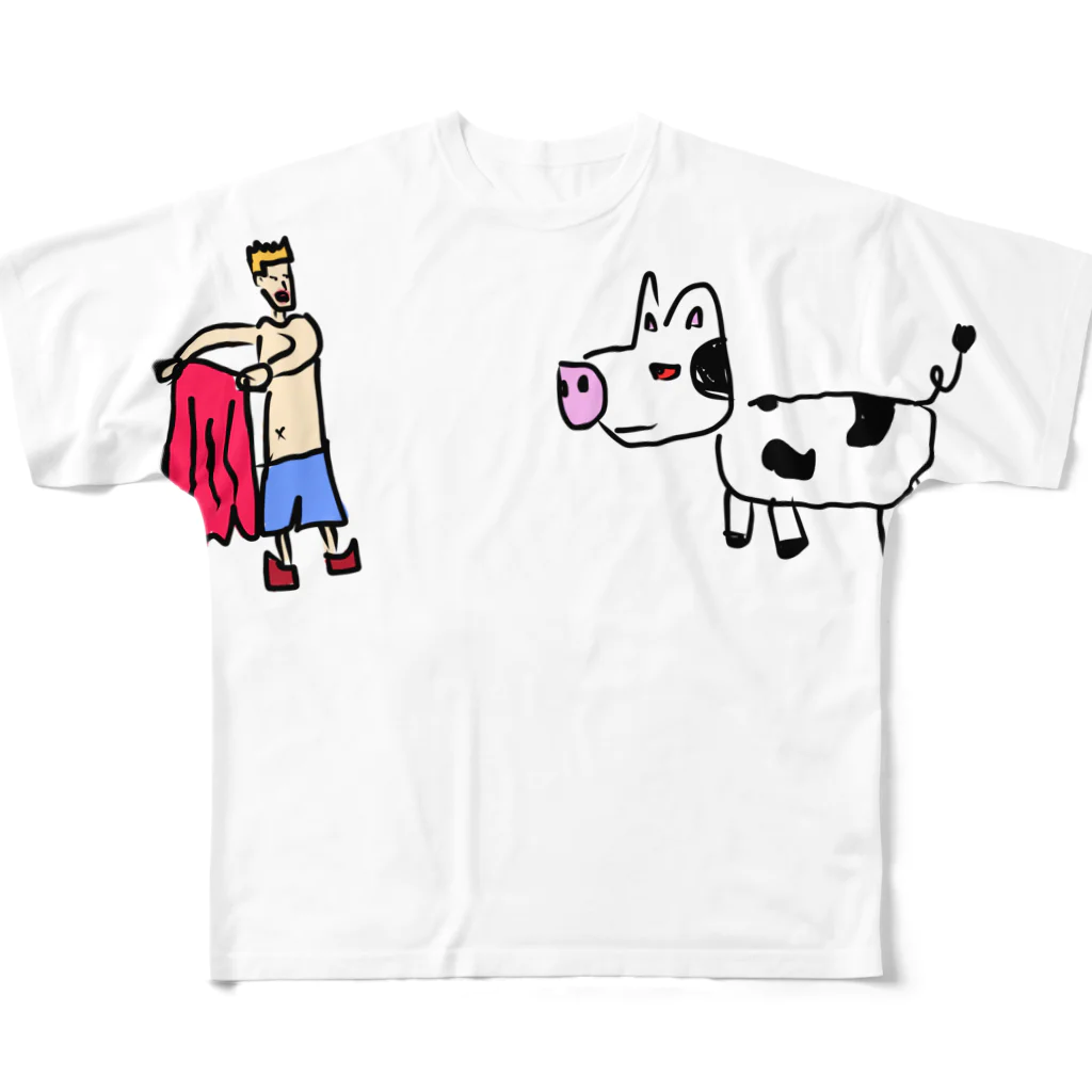 Koukichi_Tのお店のマ◯ケルは狂牛が現れても怯まない。  フルグラフィックTシャツ