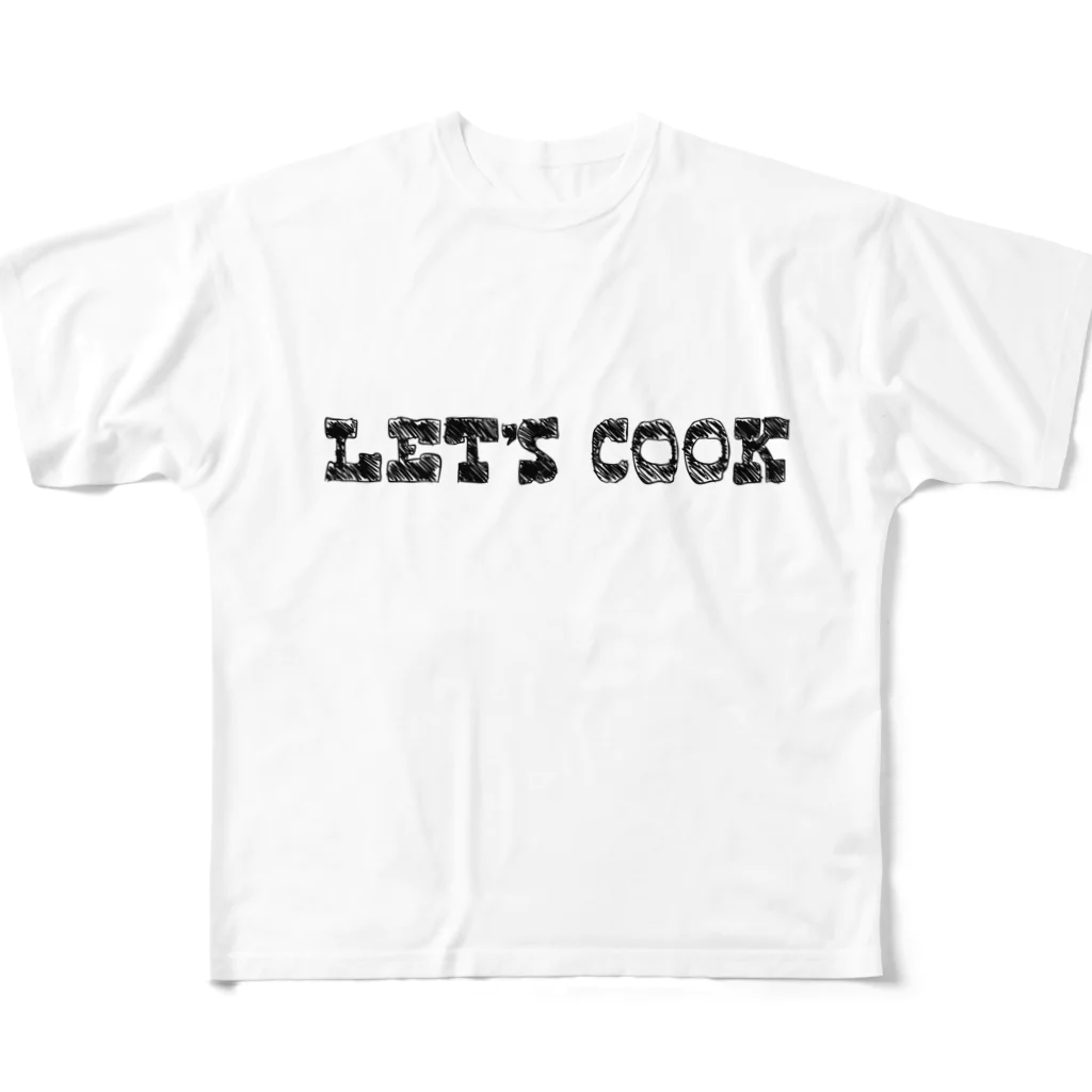 いい名前が思いつきませんのLET'S COOK!! フルグラフィックTシャツ
