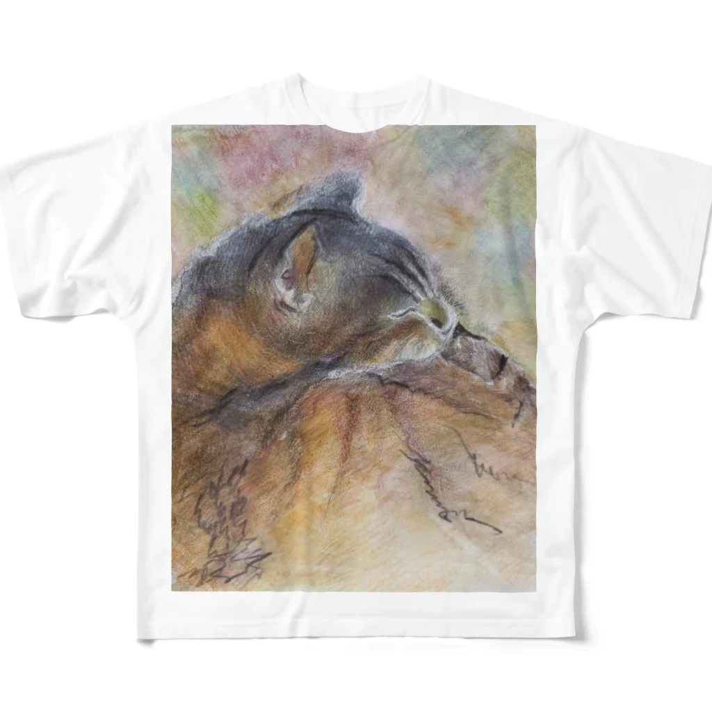 poponohaneのねむねむねこ All-Over Print T-Shirt