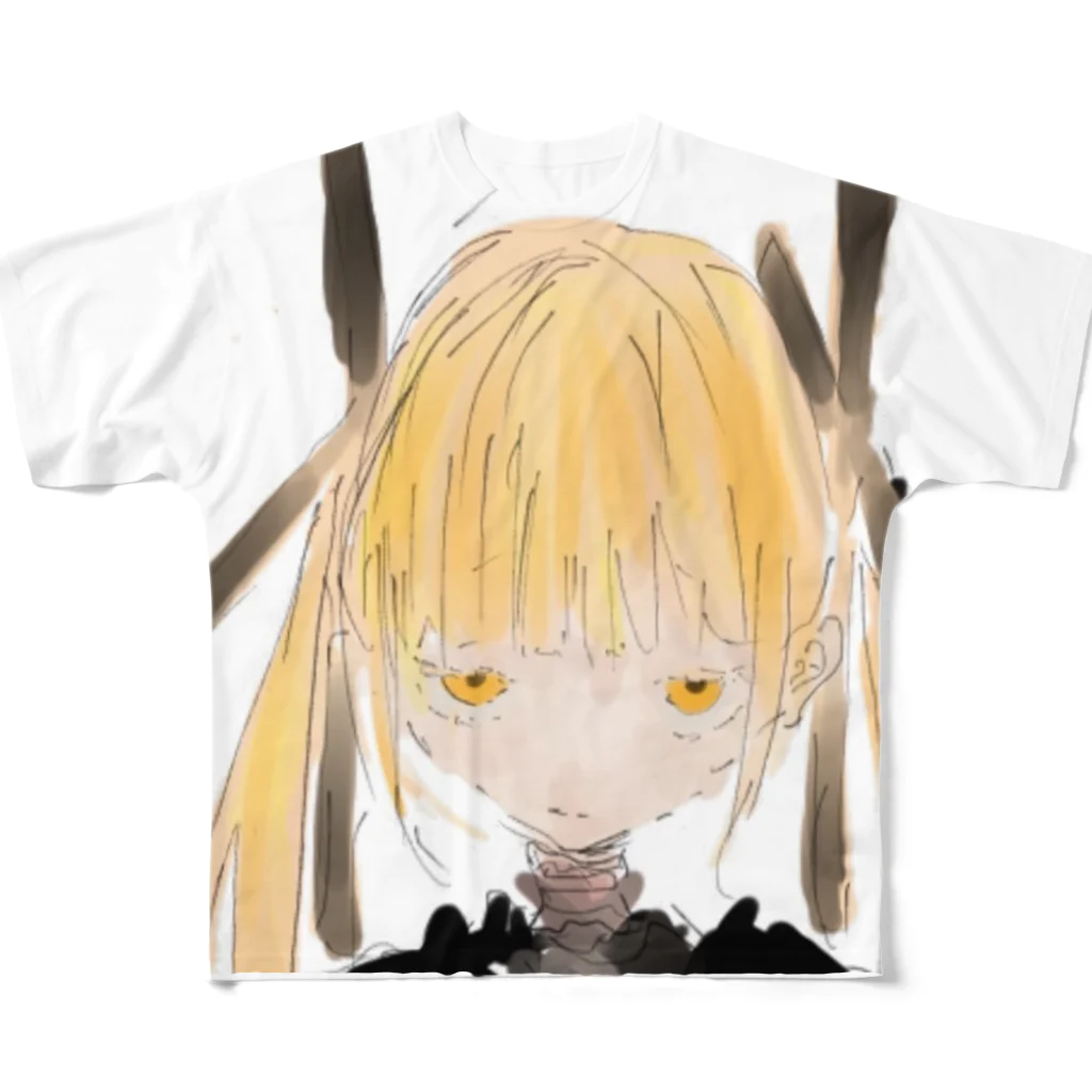 生afuのAaaaaa フルグラフィックTシャツ