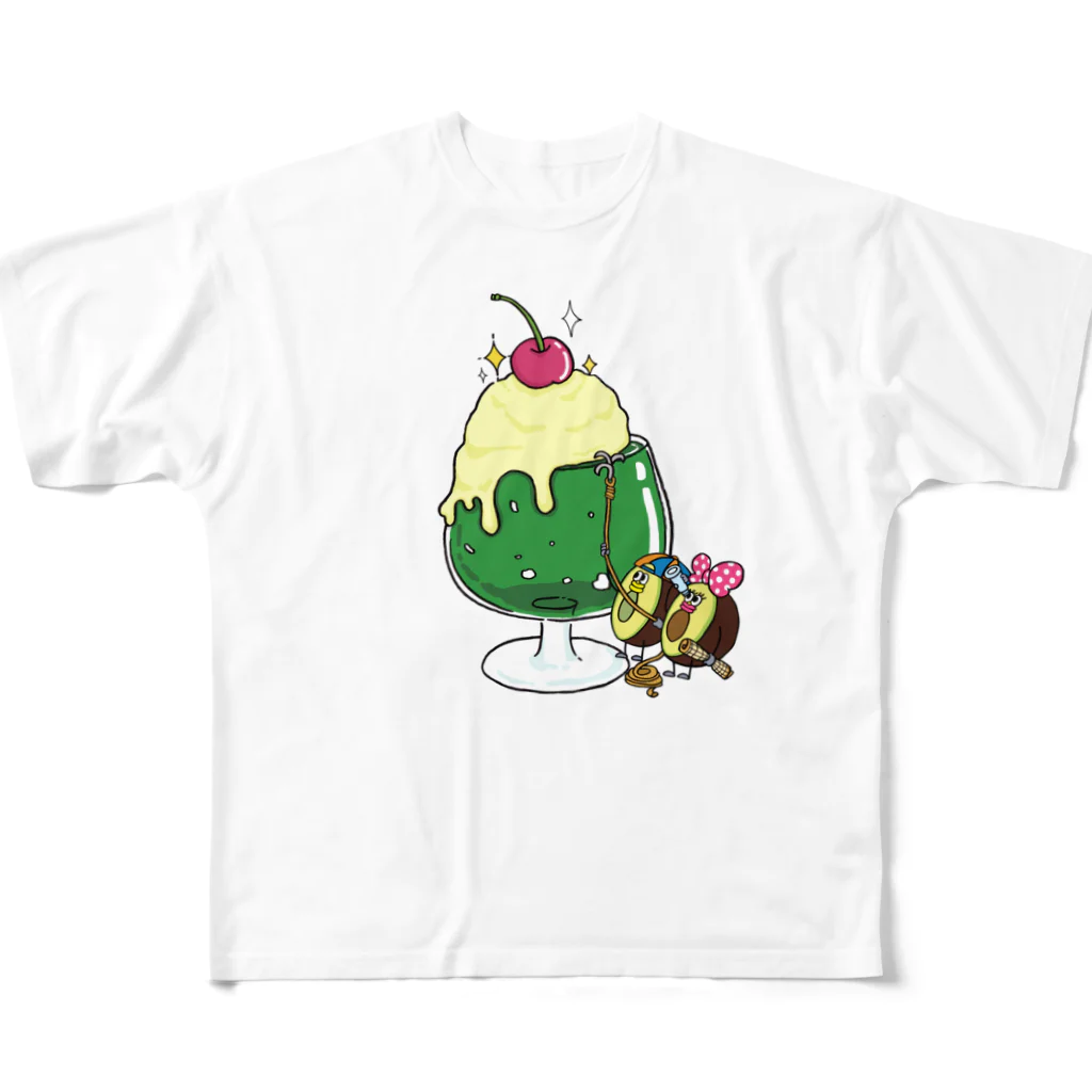 AVOCADO FAMILYのメロンソーダ All-Over Print T-Shirt