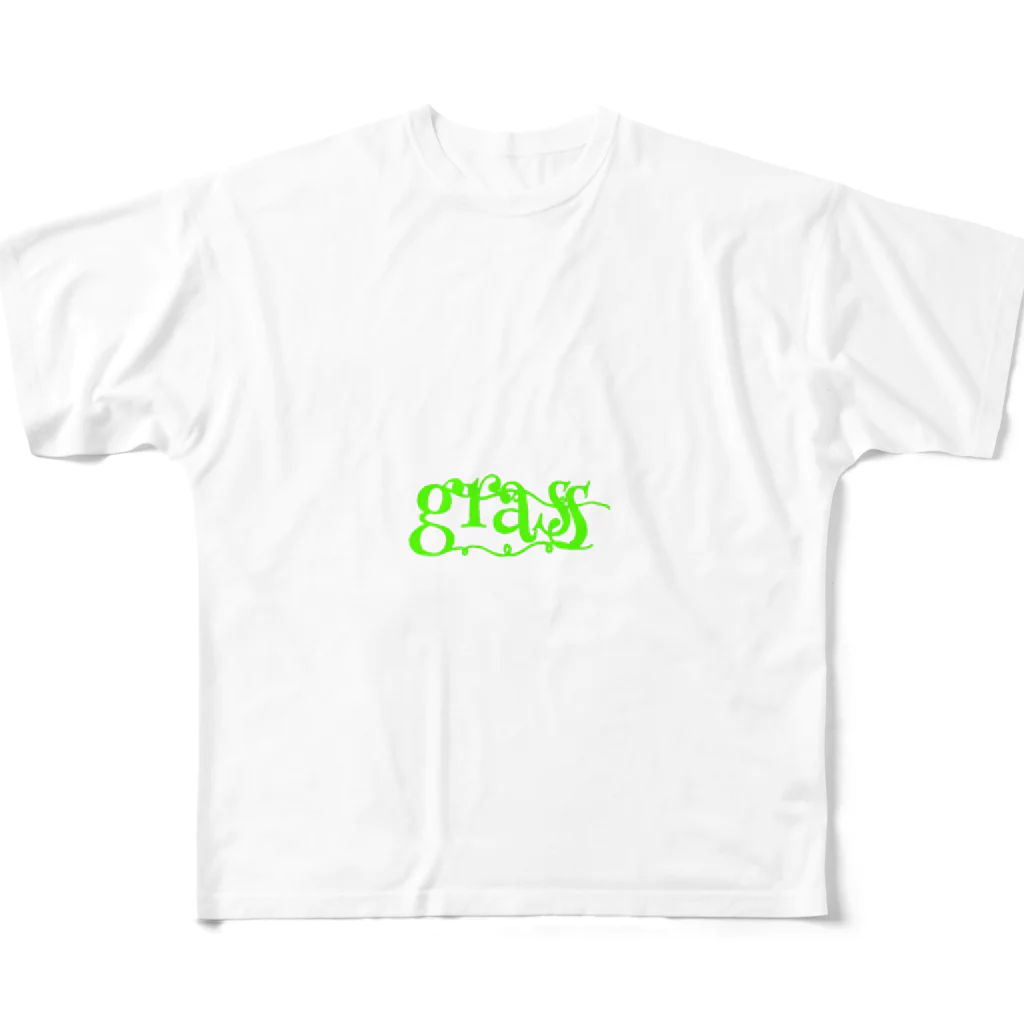 grassのgrass フルグラフィックTシャツ