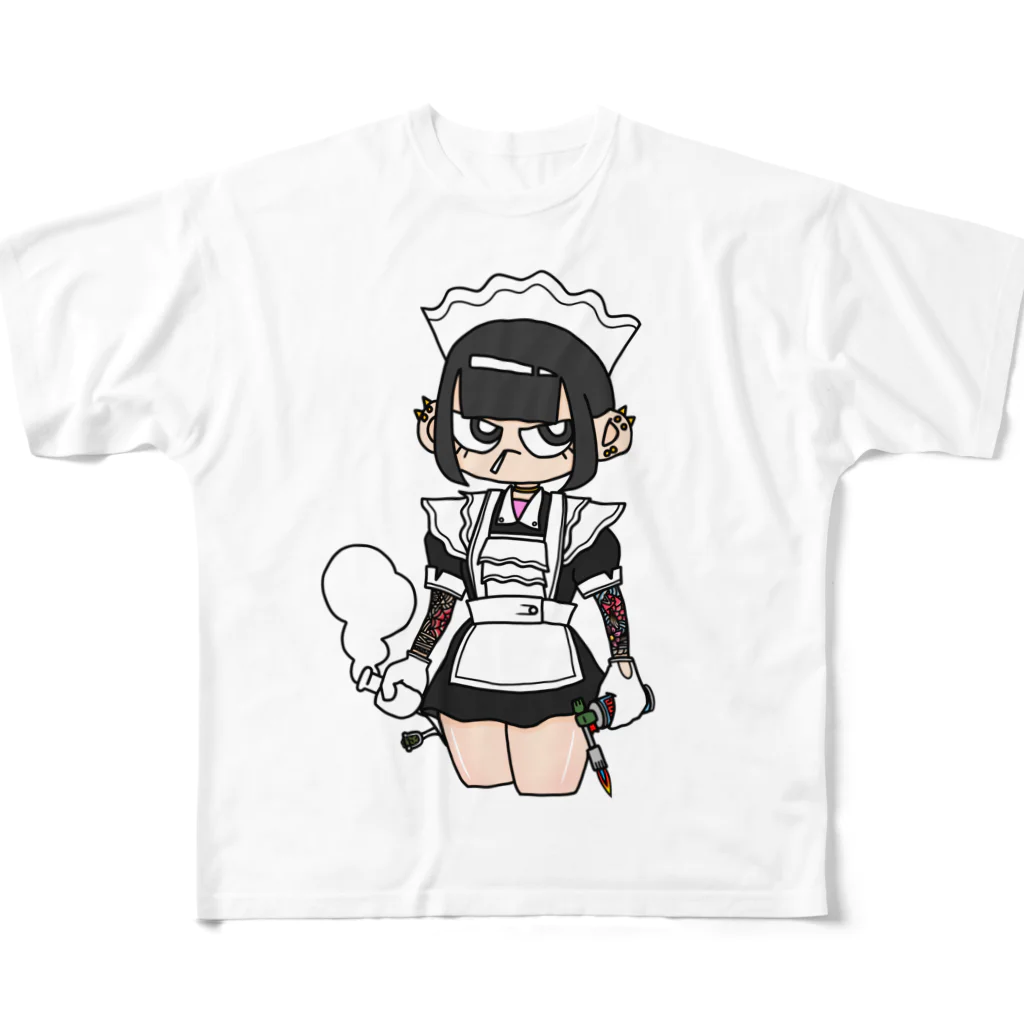 NerdCatHoodiesのNerdCatHoodies Original girl フルグラフィックTシャツ