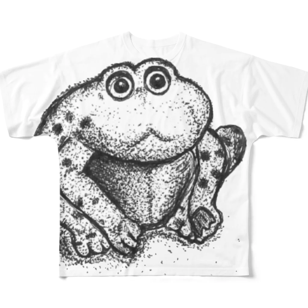 HotChocolateのカエルのゲコたん#シンプルイズベスト フルグラフィックTシャツ