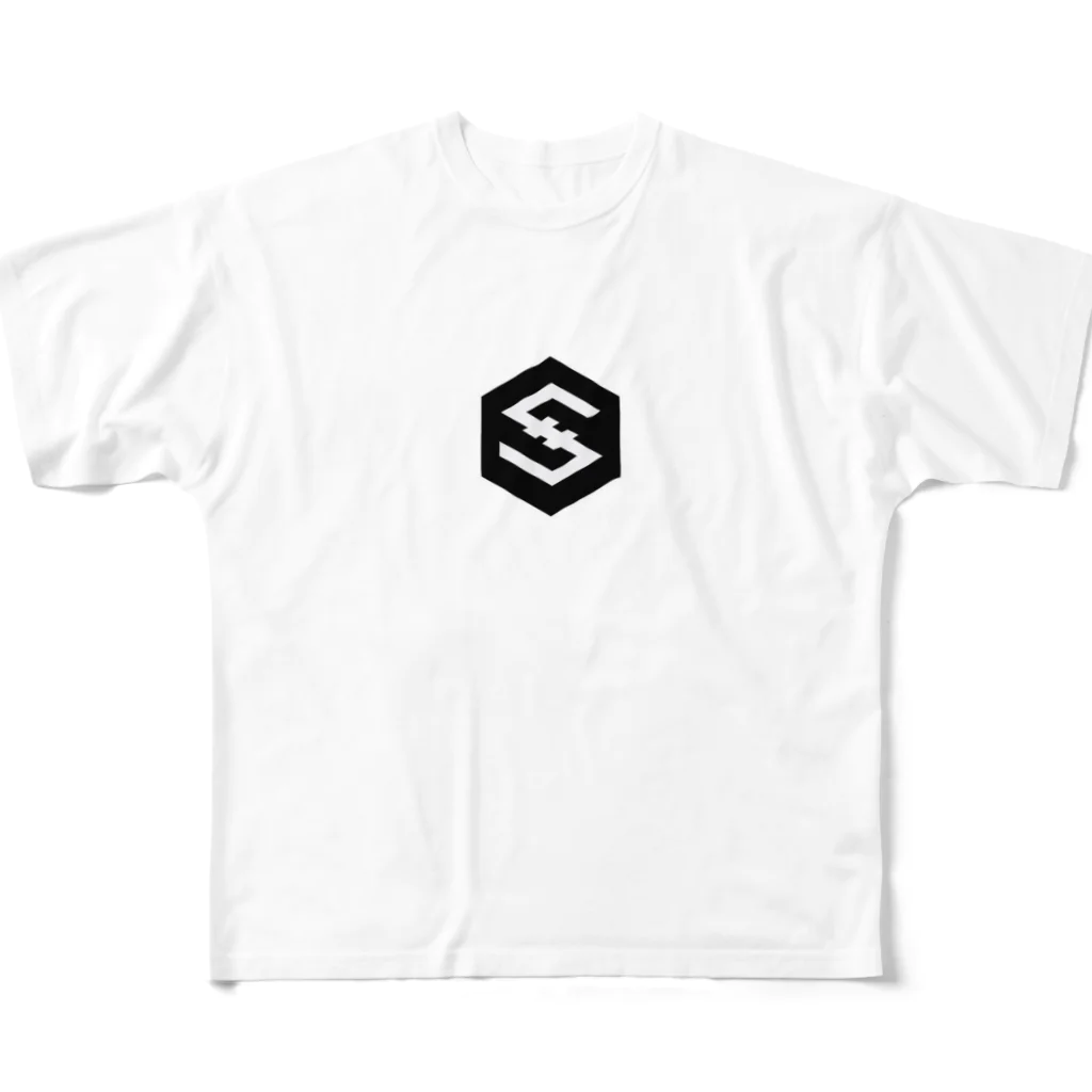 IOST_OfficialのIOSTロゴ フルグラフィックTシャツ