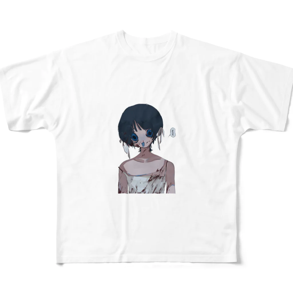 ๑ʖˋの抑鬱ちゃん！！ All-Over Print T-Shirt