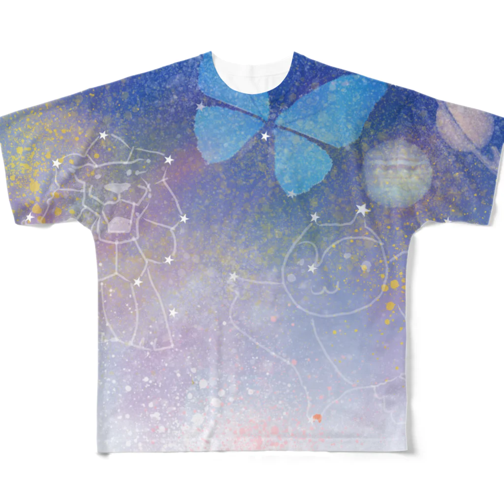 St.SKの宇宙 フルグラフィックTシャツ