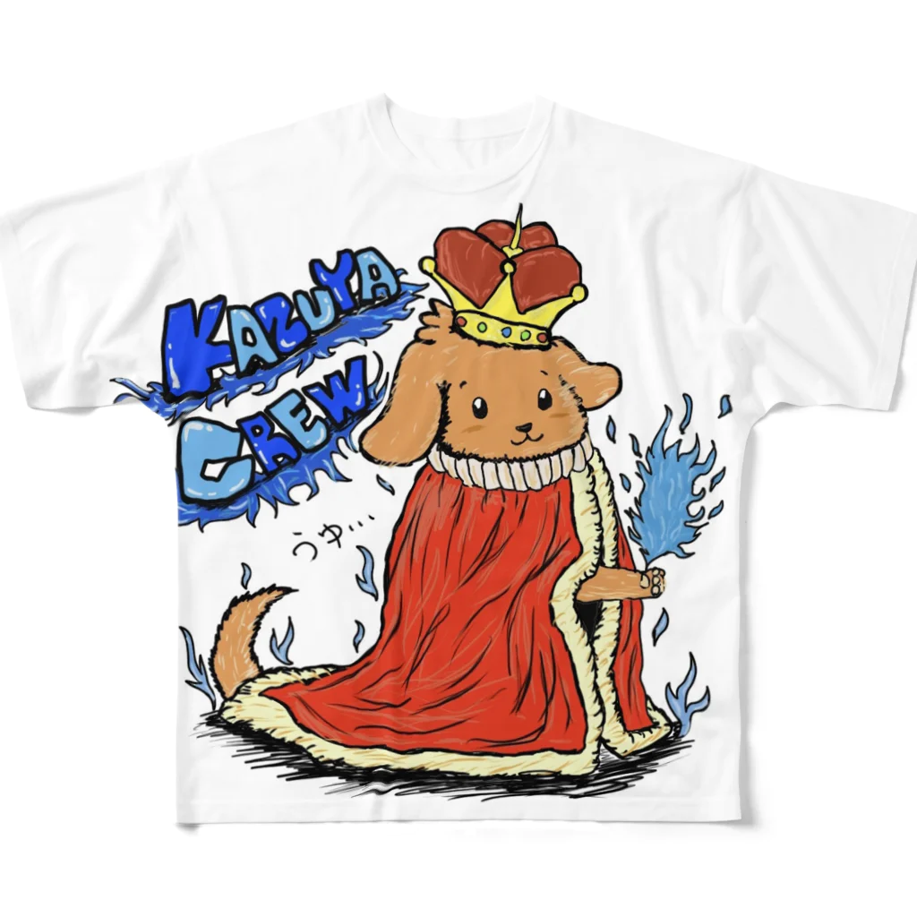 KazuyaCrewGoodsのうゆゆ王デカデザTシャツ フルグラフィックTシャツ