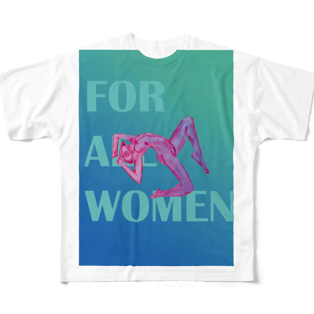 Yuta YoshiのAll for women1 フルグラフィックTシャツ