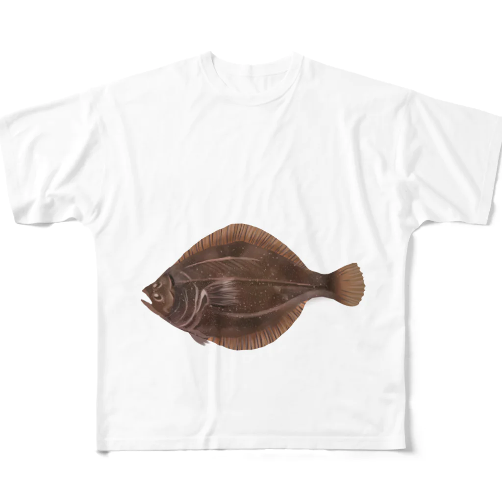 いくら丼のヒラメ All-Over Print T-Shirt