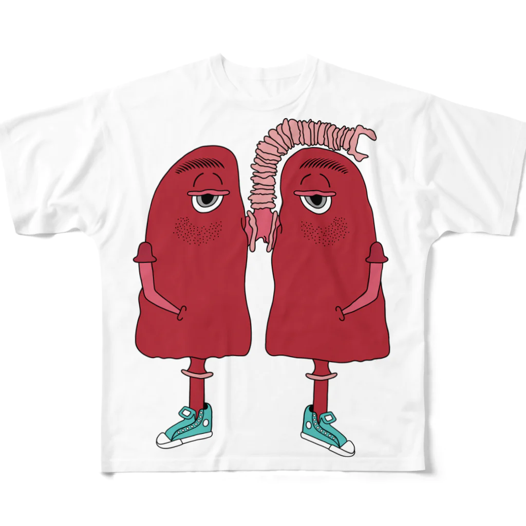 Lung Lung & FriendsのLung Lung All-Over Print T-Shirt