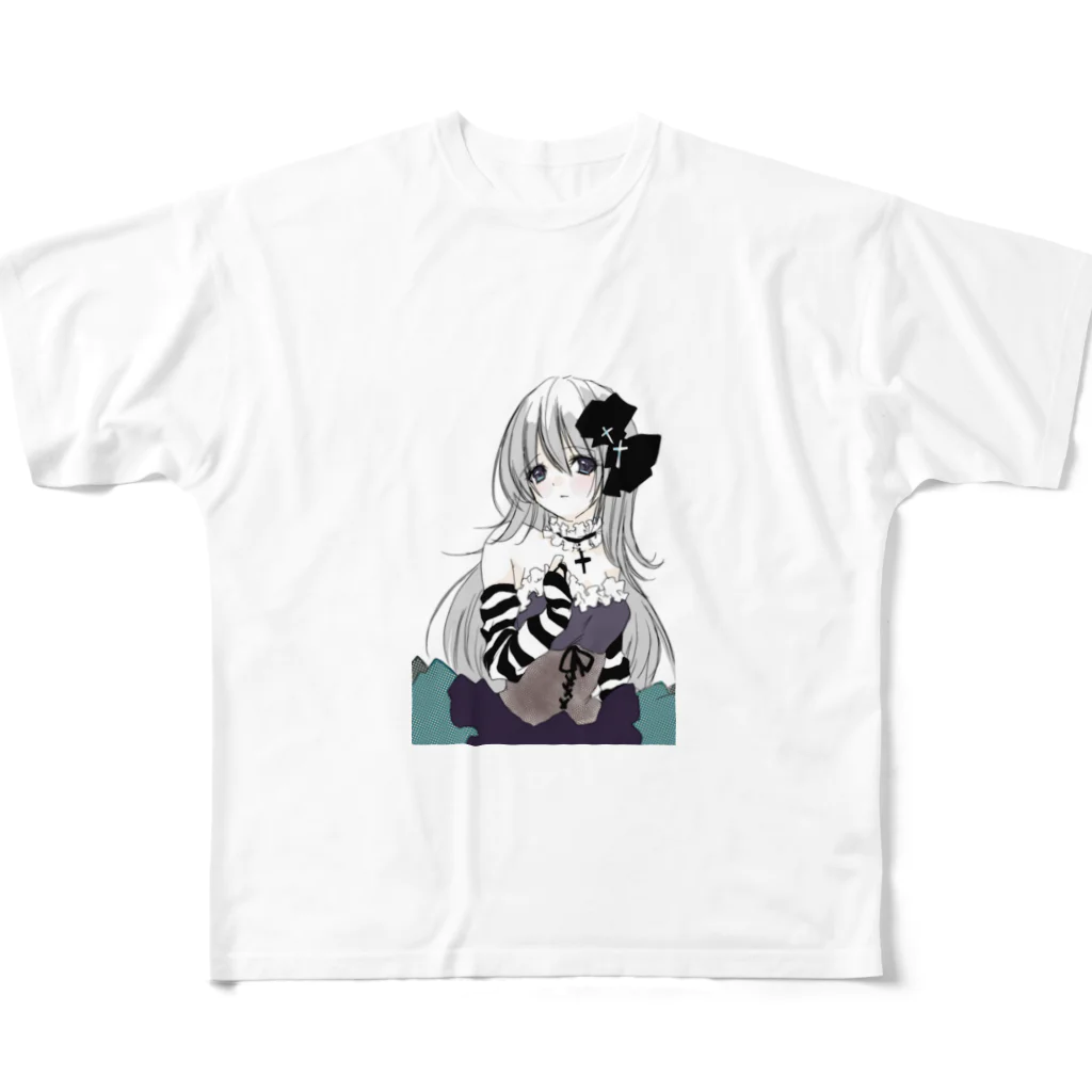 SAKURA スタイルのゴスロリ フルグラフィックTシャツ