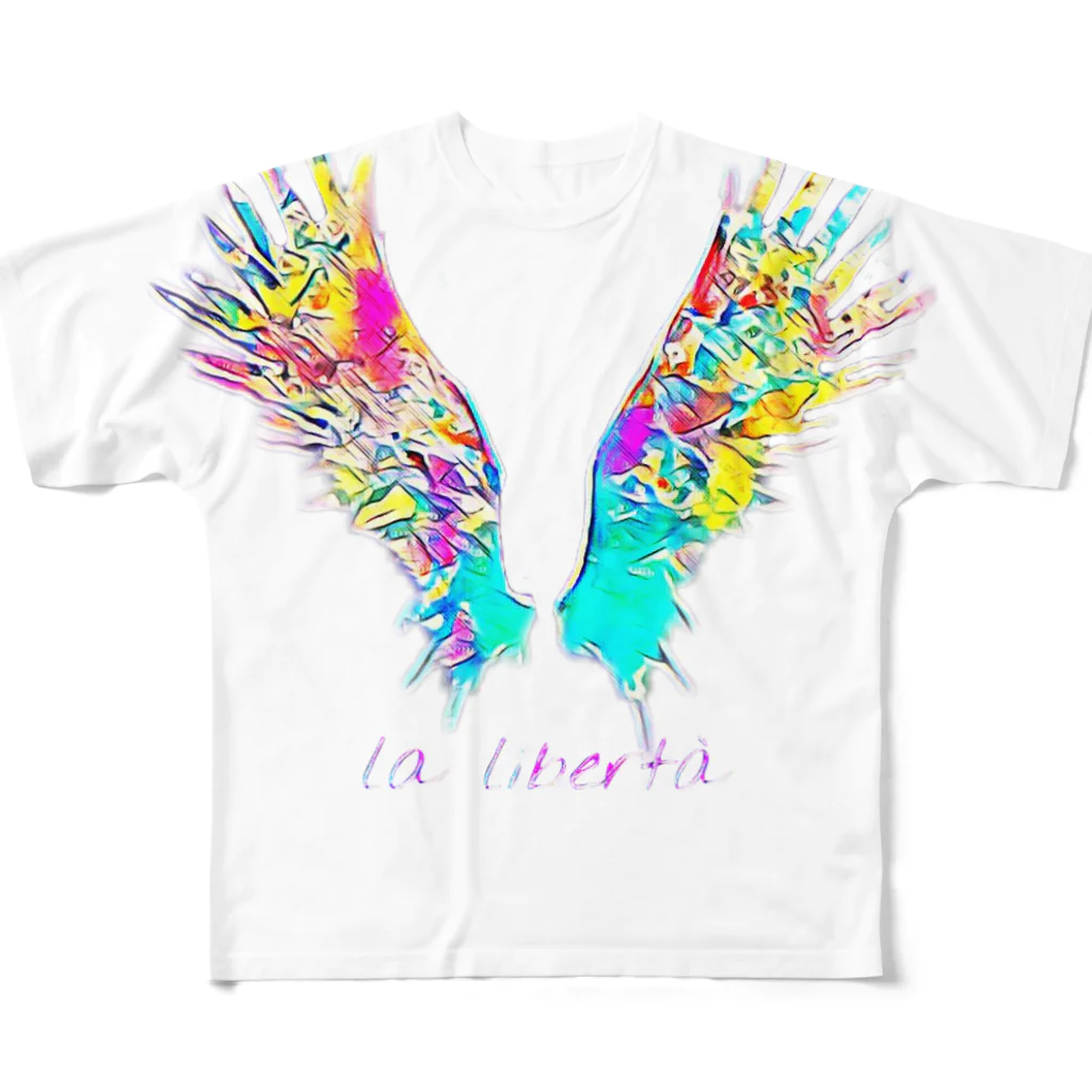 Nap Studio.のla libertà フルグラフィックTシャツ