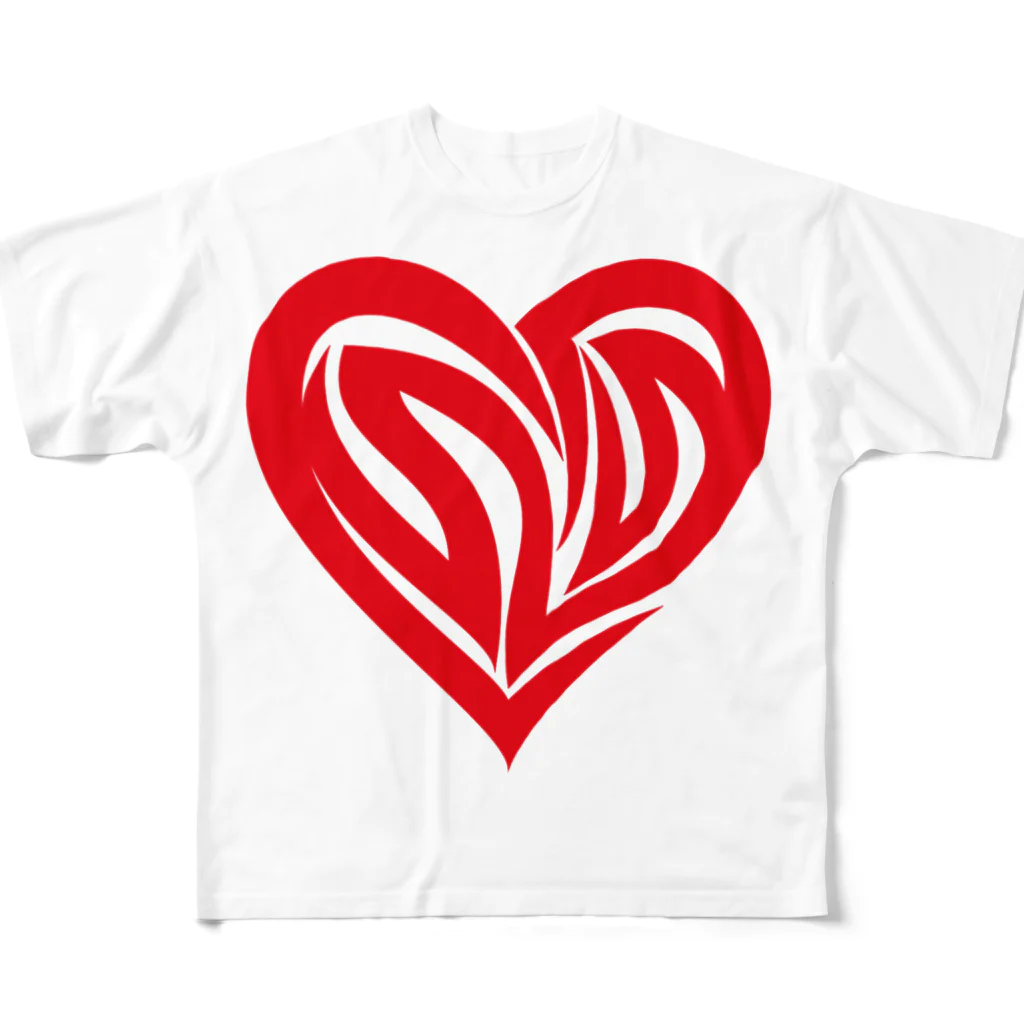 TSUNE工房のTribal HART All-Over Print T-Shirt