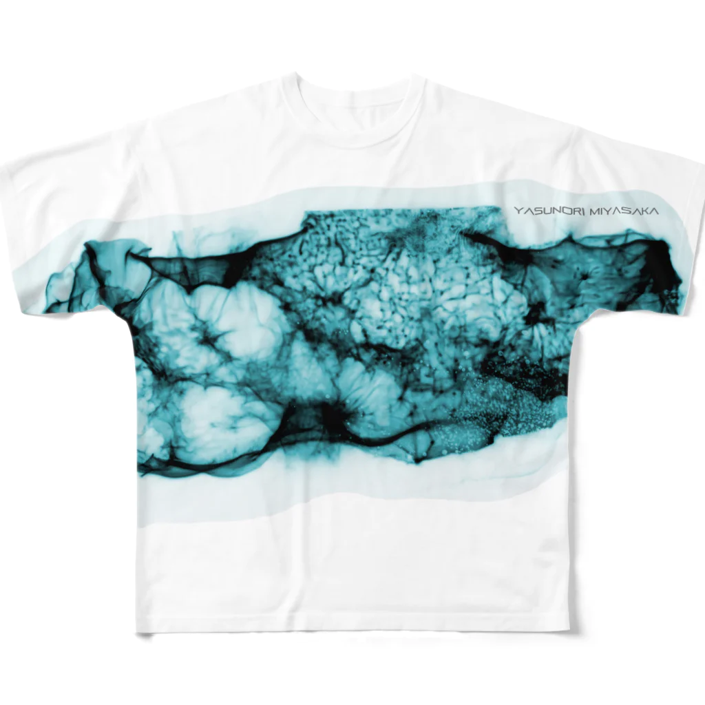 写真家・宮坂泰徳の『Re:ice』 #004 (ver.BLUE) All-Over Print T-Shirt