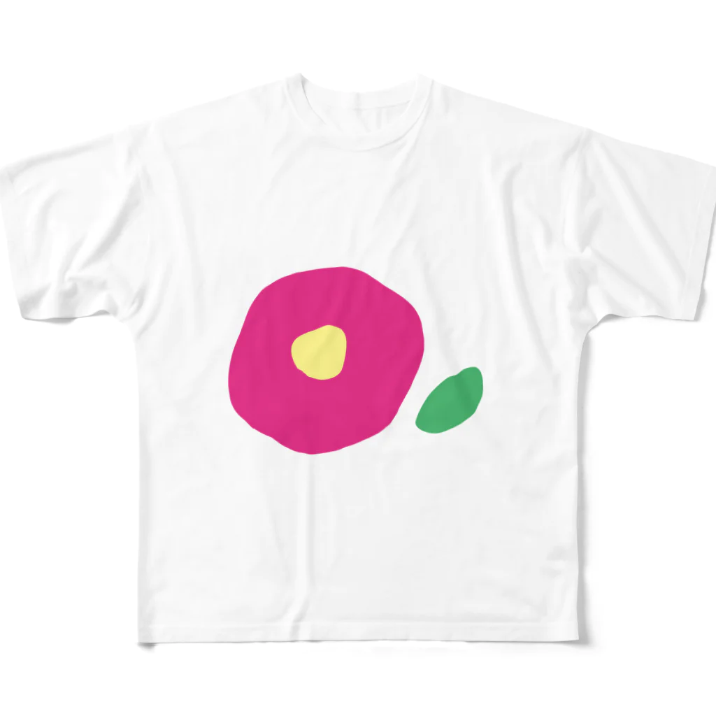 kozukuzukzの椿（濃ピンク） All-Over Print T-Shirt