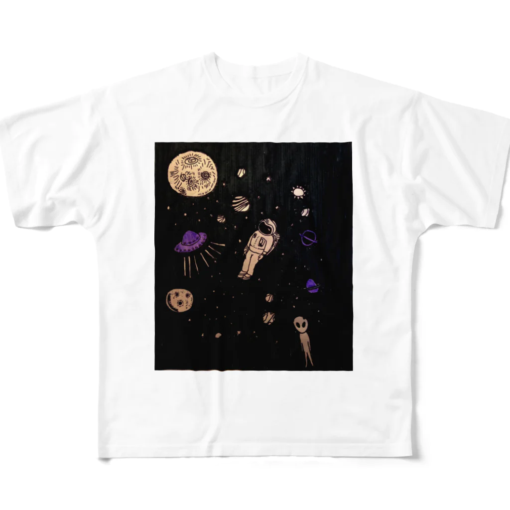 shouchikubai_tamerokuの宇宙飛行士O All-Over Print T-Shirt
