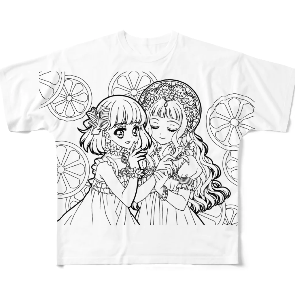 オペラのレモンの妖精（線画） All-Over Print T-Shirt