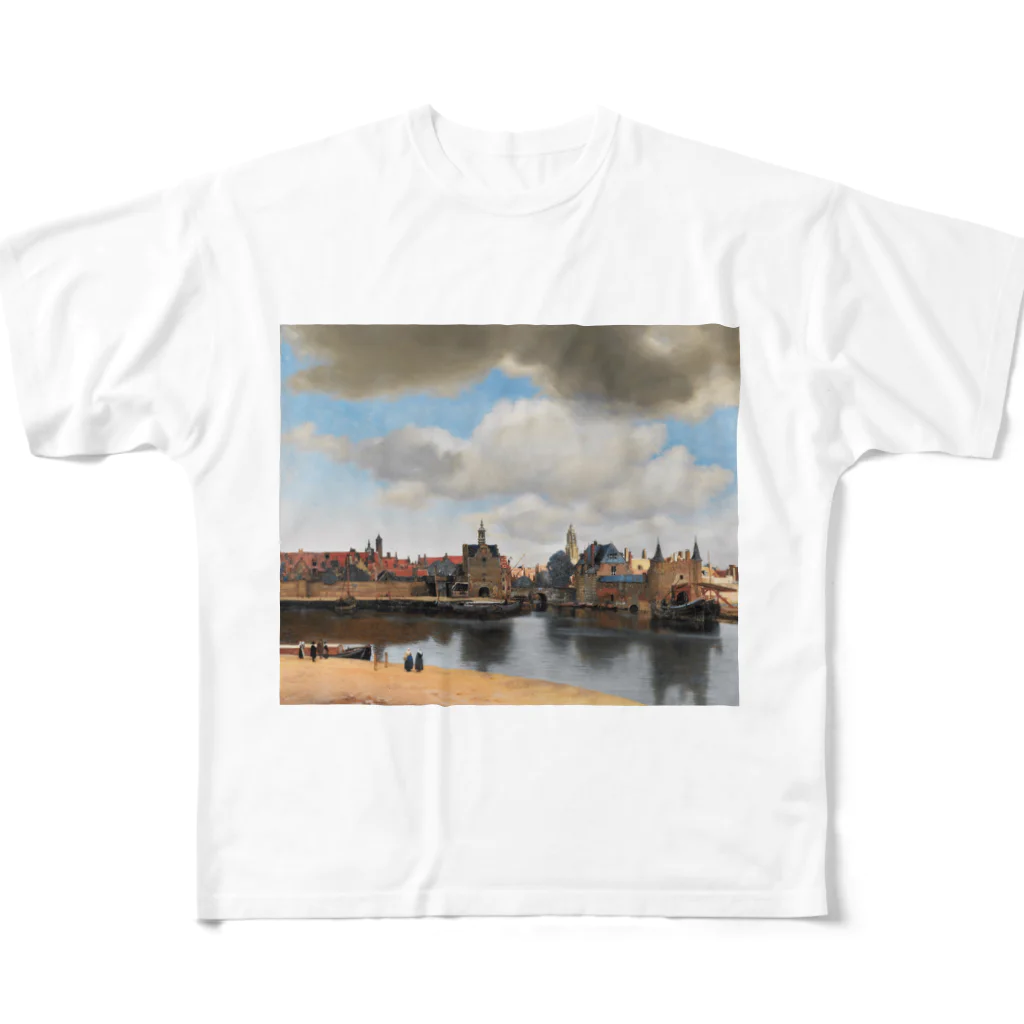 art-standard（アートスタンダード）のフェルメール / 『デルフト眺望』1660年-61年 All-Over Print T-Shirt