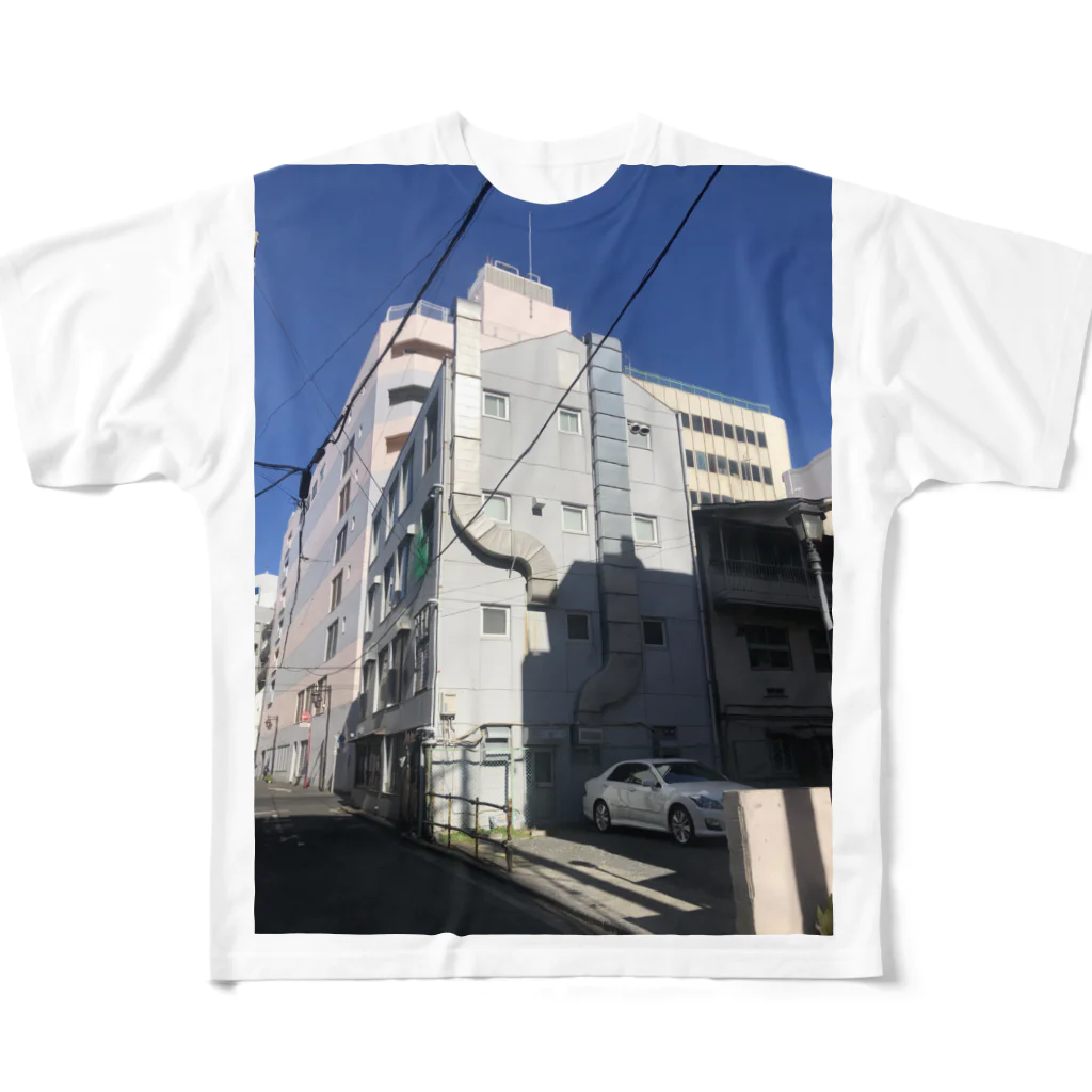 うやうやの藤沢駅の近くののビルの写真 All-Over Print T-Shirt