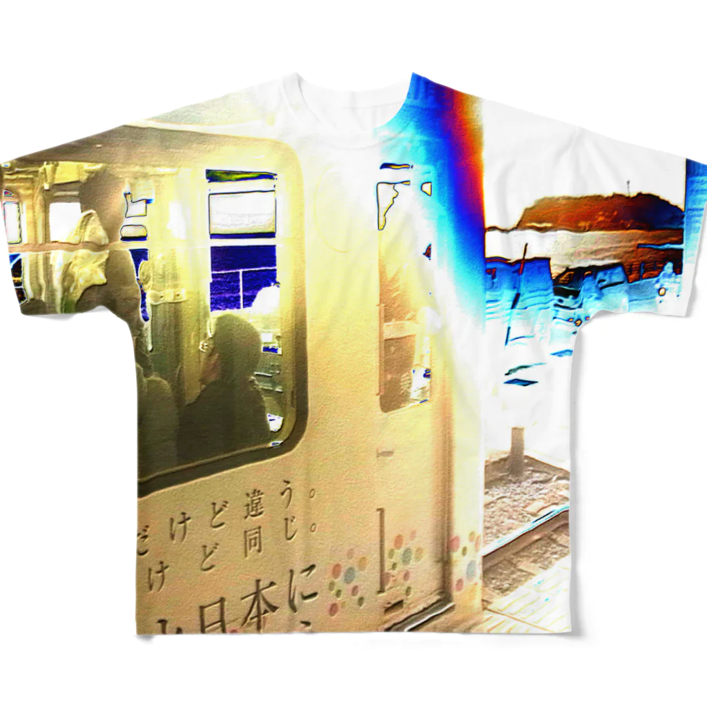 アズペイントの江ノ島江ノ電 フルグラフィックTシャツ