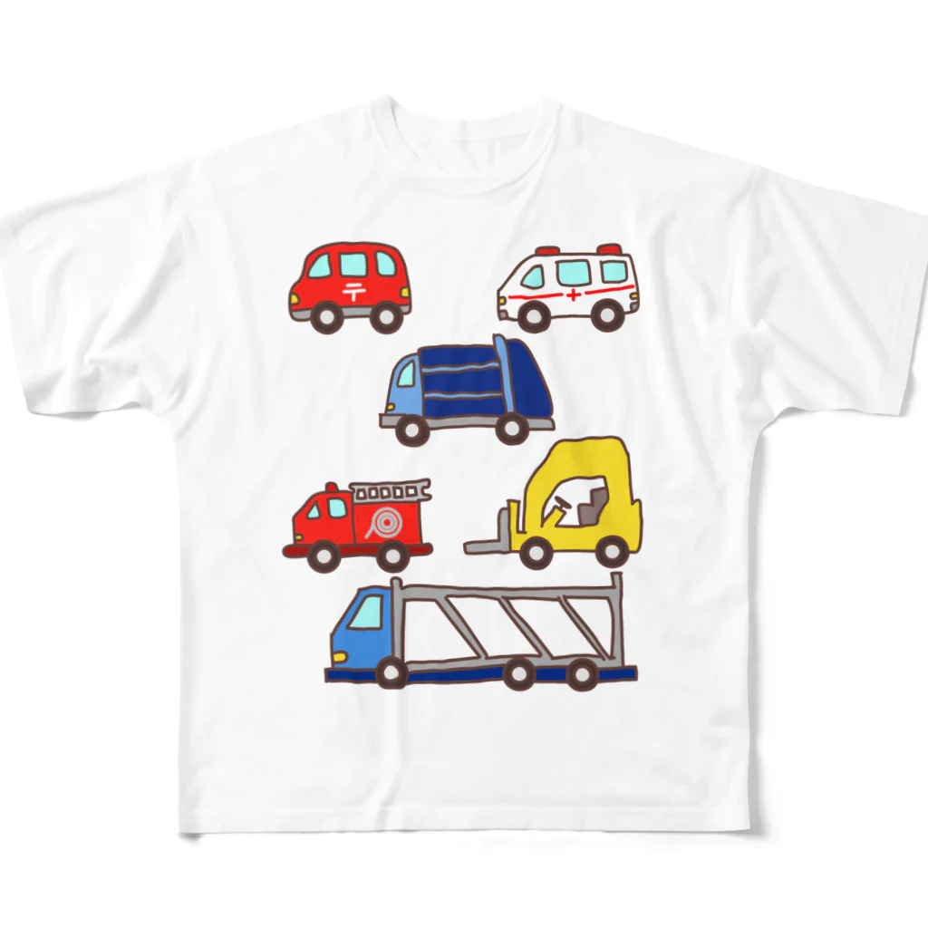 保育士Ｔシャツのはたらくくるま All-Over Print T-Shirt