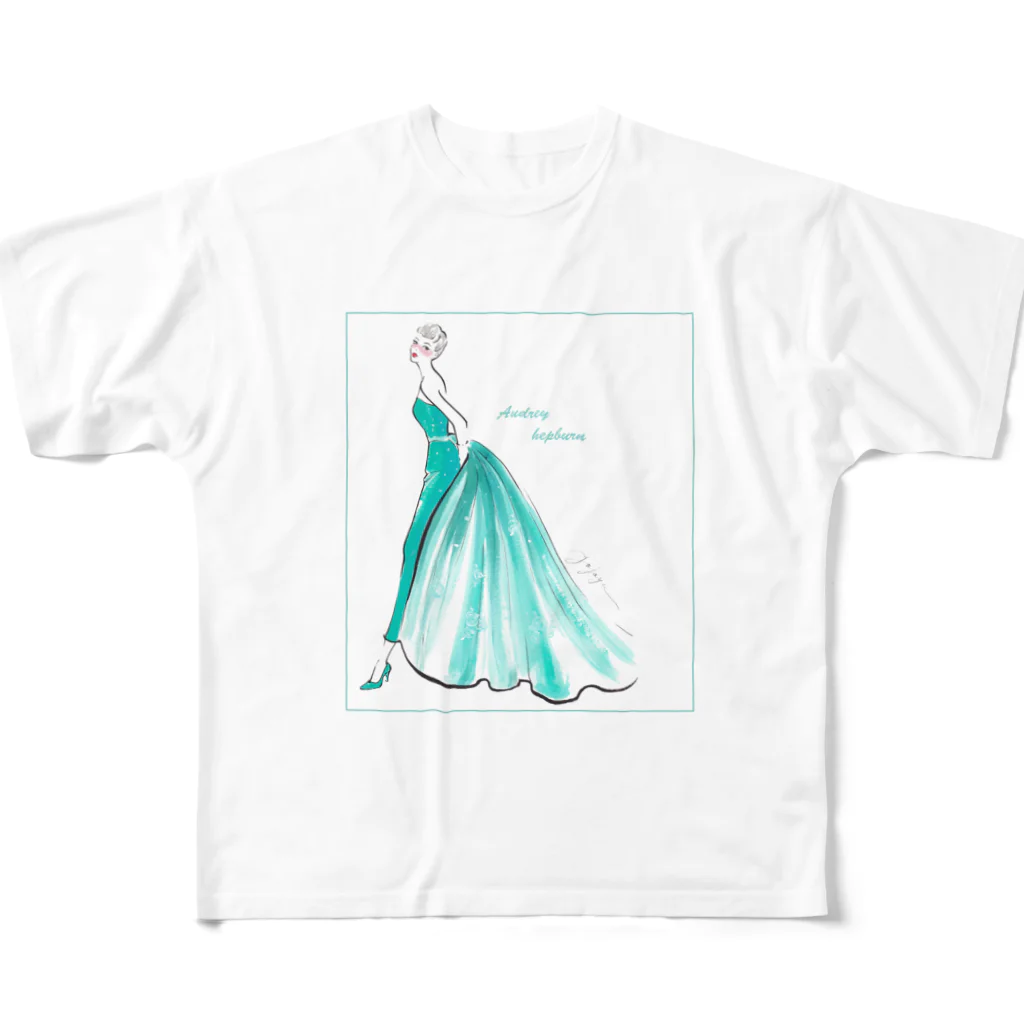 Jojo Yan | A Fashion Illustratorのパーティーを楽しもう All-Over Print T-Shirt