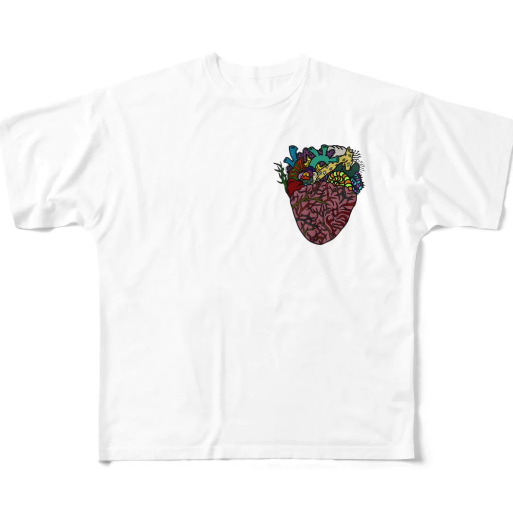 candra(チャンドラ)のcandra Heart フルグラフィックTシャツ