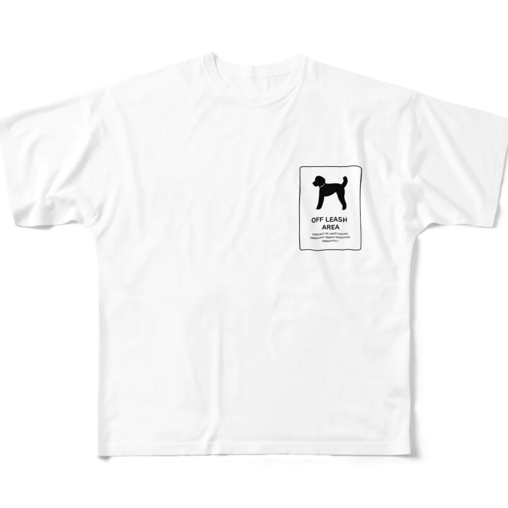 YokawaStrageのトイプードルoff leash All-Over Print T-Shirt