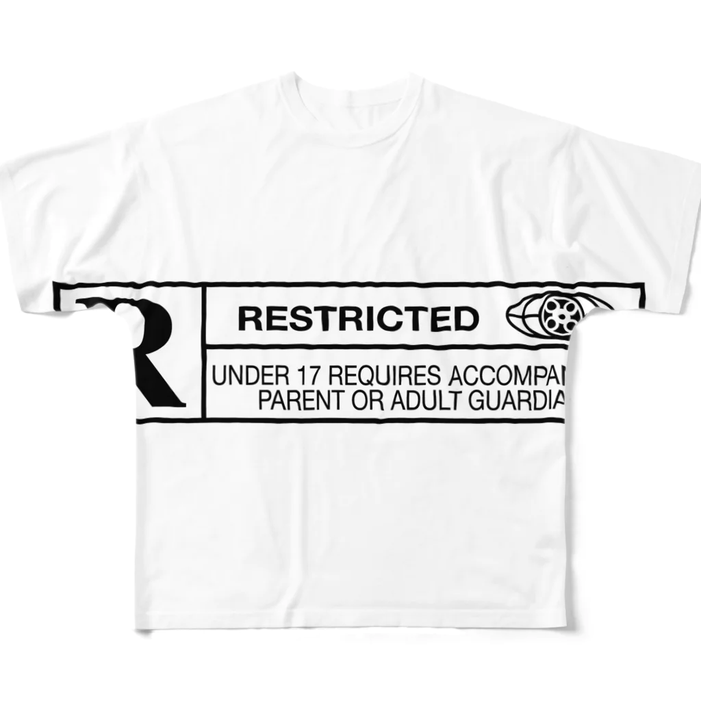 DRIPPEDのR RESTRICTED フルグラフィックTシャツ