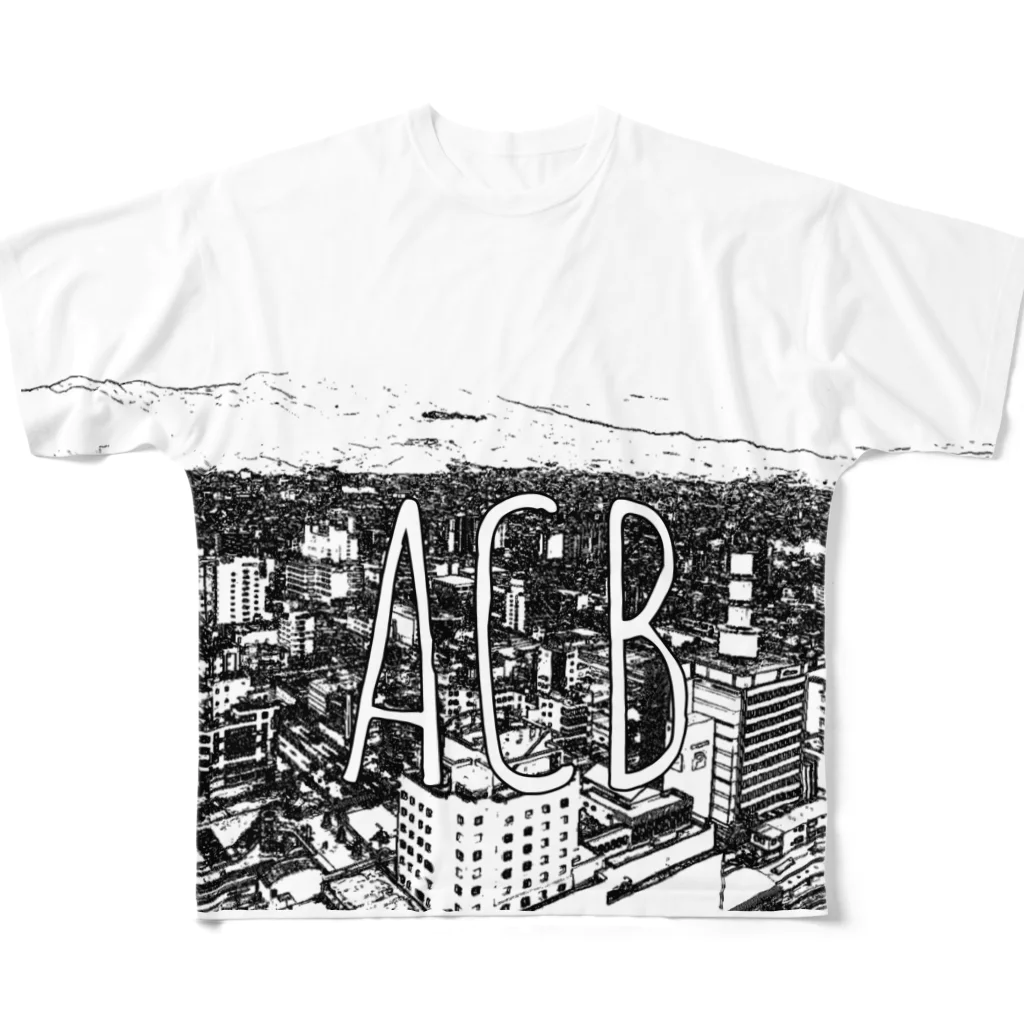 Adorable Crawling BastardのCITYSCAPE フルグラフィックTシャツ