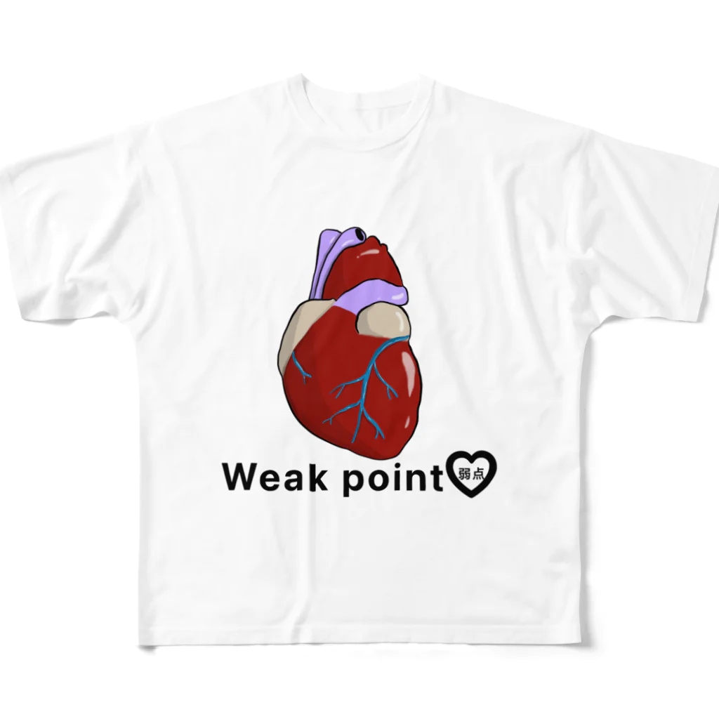 santa_kusosuの心の臓物 フルグラフィックTシャツ